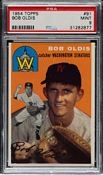 1954 Topps #91 Bob Oldis PSA MINT 9 - Highest Graded!