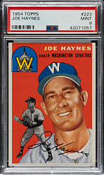 1954 Topps #223 Joe Haynes PSA MINT 9 - Highest Graded!