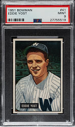 1951 Bowman #41 Eddie Yost PSA MINT 9