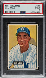 1951 Bowman #168 Sam Mele PSA MINT 9