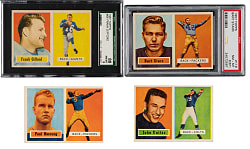 1957 Topps Football Complete Set (154) Including 14 PSA- and SGC-Graded Cards Plus Checklist