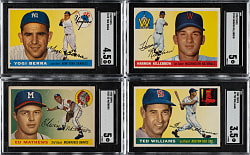 1955 Topps Partial Set (121/206) Including Ted Williams and Harmon Killebrew Rookie