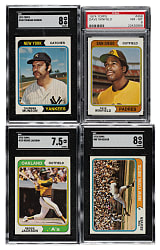 1974 Topps Complete Set (660) Plus Complete Traded Set (44) Including 48 PSA- and SGC-Graded Cards