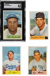1954 Bowman Near-Complete Set (209/224) Including Campanella, Hodges, Berra, and Reese