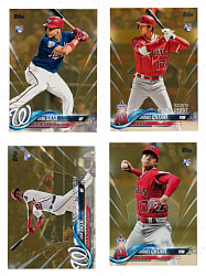 2018 Topps Update Gold Complete Set (300) Including Ohtani, Soto, and Acuna Jr. Rookies - All Numbered to 2018