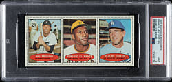 1971 Bazooka Unnumbered Panel Roberto Clemente/Freehan/Osteen PSA MINT 9