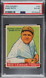 1933 R319 Goudey #181 Babe Ruth PSA EX-MT 6