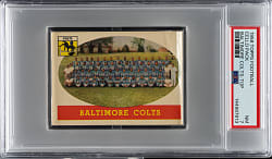 1958 Topps Football Unopened Cello Pack PSA NM 7 - Baltimore Colts Team on Top