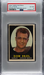 1958 Topps Football Unopened Cello Pack PSA EX-MT 6 - Possible Jim Brown Rookie!