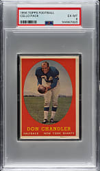 1958 Topps Football Unopened Cello Pack PSA EX-MT 6