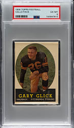1958 Topps Football Unopened Cello Pack PSA EX-MT 6
