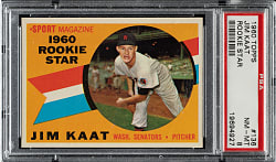 1960 Topps #136 Jim Kaat Rookie PSA NM-MT 8