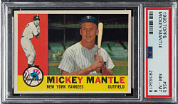 1960 Topps #350 Mickey Mantle PSA NM-MT 8