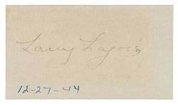1944 Napoleon “Larry” Lajoie Cut Signature - JSA