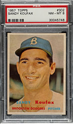1957 Topps #302 Sandy Koufax PSA NM-MT 8