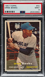 1957 Topps #55 Ernie Banks PSA MINT 9