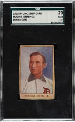 1910 W-UNC Strip Card Hughie Jennings SGC FAIR 20