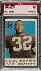 1959 Topps Football #10 Jim Brown PSA NM 7