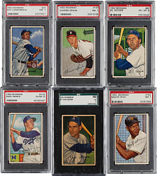 1952 Bowman PSA- and SGC-Graded Near-Complete Set (249/252)