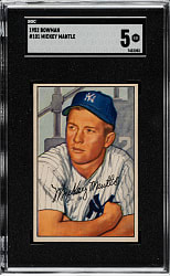1952 Bowman #101 Mickey Mantle SGC EX 5