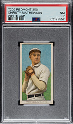 1909-1911 T206 White Border Christy Mathewson White Cap PSA NM 7