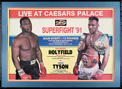 1991 Mike Tyson vs. Evander Holyfield Fight Poster