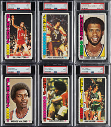 1976-1977 Topps Basketball PSA-Graded Complete Set (144) Including 29 GEM MINT 10