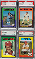 High-Grade 1975 Topps Complete Set (660) Including 16 PSA-Graded Cards