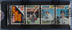 1977 Topps Unopened Rack Pack - Lou Brock on Top - BBCE