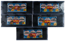 1980 Topps Unopened Wax Pack Tray Collection (5)