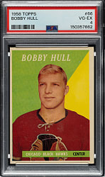 1958-1959 Topps Hockey #66 Bobby Hull Rookie PSA VG-EX 4