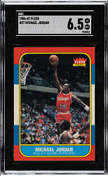 1986-1987 Fleer Basketball #57 Michael Jordan Rookie SGC EX/NM+ 6.5