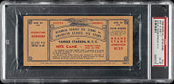 1948 Negro League All-Star Game Full Ticket PSA EX-MT 6