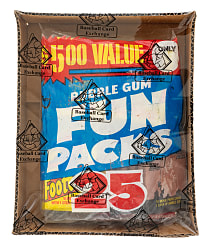 1981 Topps "Fun Packs" Unopened Bag (25 Packs) Including Twelve Football and Four Football Stickers - BBCE