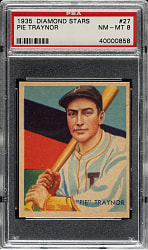 1934-1936 R327 Diamond Stars #27 Pie Traynor PSA NM-MT 8