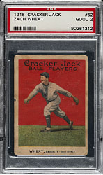 1915 E145 Cracker Jack #52 Zack Wheat PSA GOOD 2