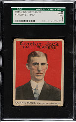 1915 E145 Cracker Jack #12 Connie Mack SGC VG 40