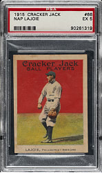 1915 E145 Cracker Jack #66 Nap Lajoie PSA EX 5