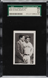 1932 Bulgaria Sport-Photos #256 Babe Ruth and Max Schmeling SGC EX+ 70