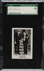 1931 Josetti Zigaretten Filmbilder #151 Babe Ruth and Harold Lloyd SGC EX 60