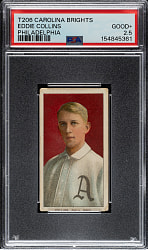 1909-1911 T206 White Border Eddie Collins PSA GOOD+ 2.5 - Carolina Brights Back