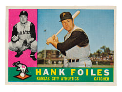 1960 Topps #77 Hank Foiles Unissued Color Variation