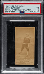 1889 N172 Old Judge John Clarkson PSA VG 3