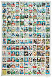 1973 Topps Football Uncut Sheet (132 Cards) Including Franco Harris and Jack Ham Rookies