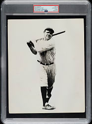 Circa 1960s Babe Ruth in 1927 Vintage Brown Brothers Photograph PSA/DNA Type IV - Image Used for 1933 Goudey Cards!