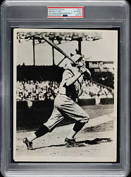 Circa 1950s Babe Ruth in 1921 Vintage Brown Brothers Photograph PSA/DNA Type IV - Image Used for 1932 Sanella Margarine Card