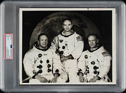 1969 Neil Armstrong Apollo 11 Crew Original Brown Brothers Photograph PSA/DNA Type I
