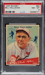 1934 R320 Goudey #82 Bill Hallahan PSA NM-MT 8