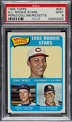 1965 Topps #581 Tony Perez Rookie PSA MINT 9
