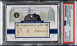 Signed John Quincy Adams Cut Signature - PSA/DNA